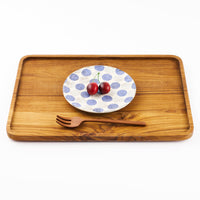 作家 くまがいのぞみ 15cm皿 水玉青 作家 くまがいのぞみ 陶磁器作家もの