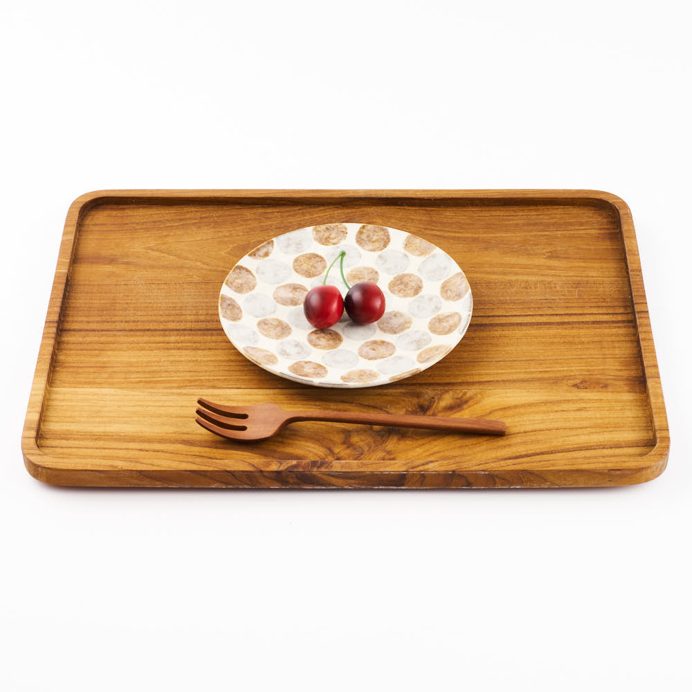 作家 くまがいのぞみ 15cm皿 水玉茶 ¥3,850 大人の焼き物