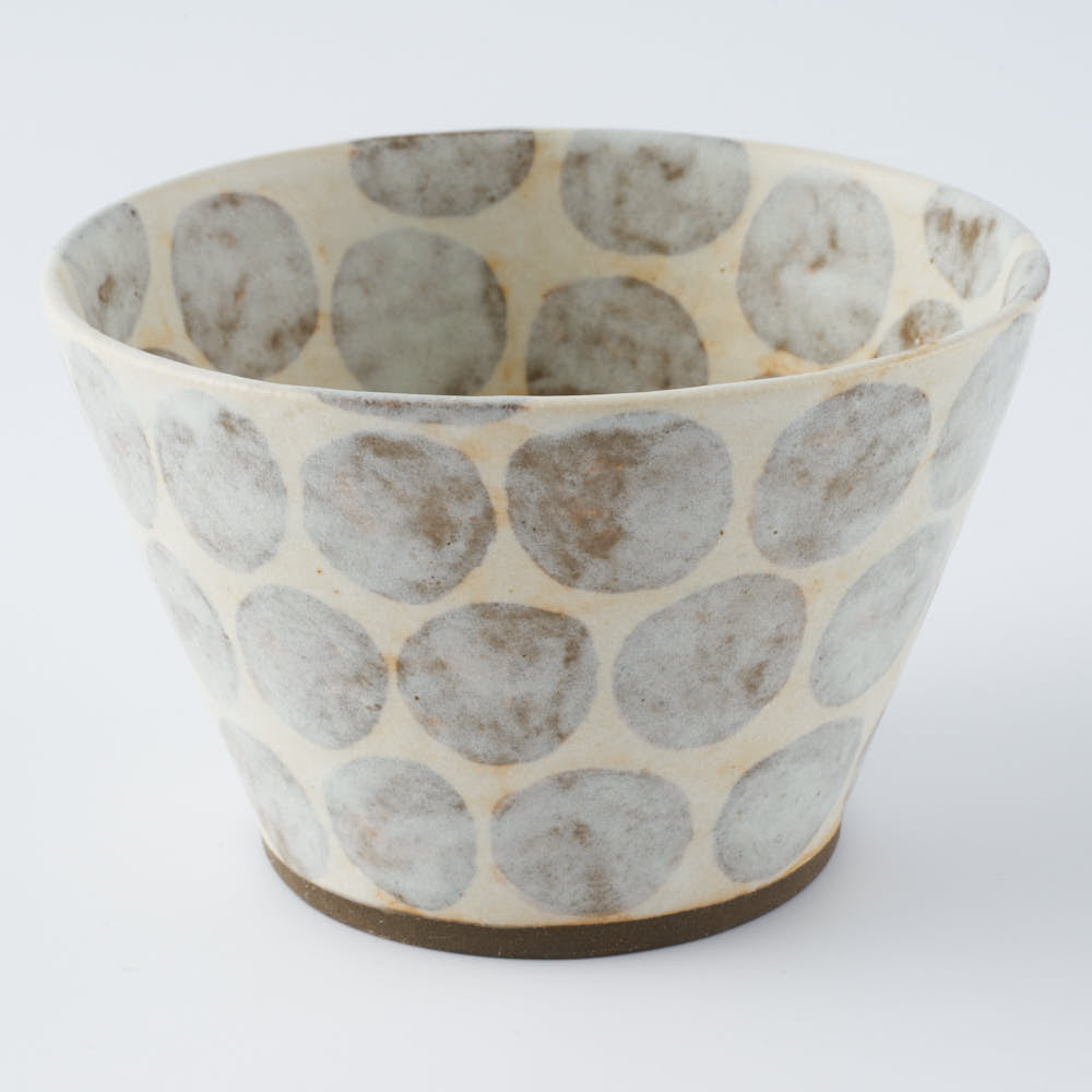 作家 くまがいのぞみ フリーカップ 水玉グレー 作家 くまがいのぞみ 陶磁器作家もの