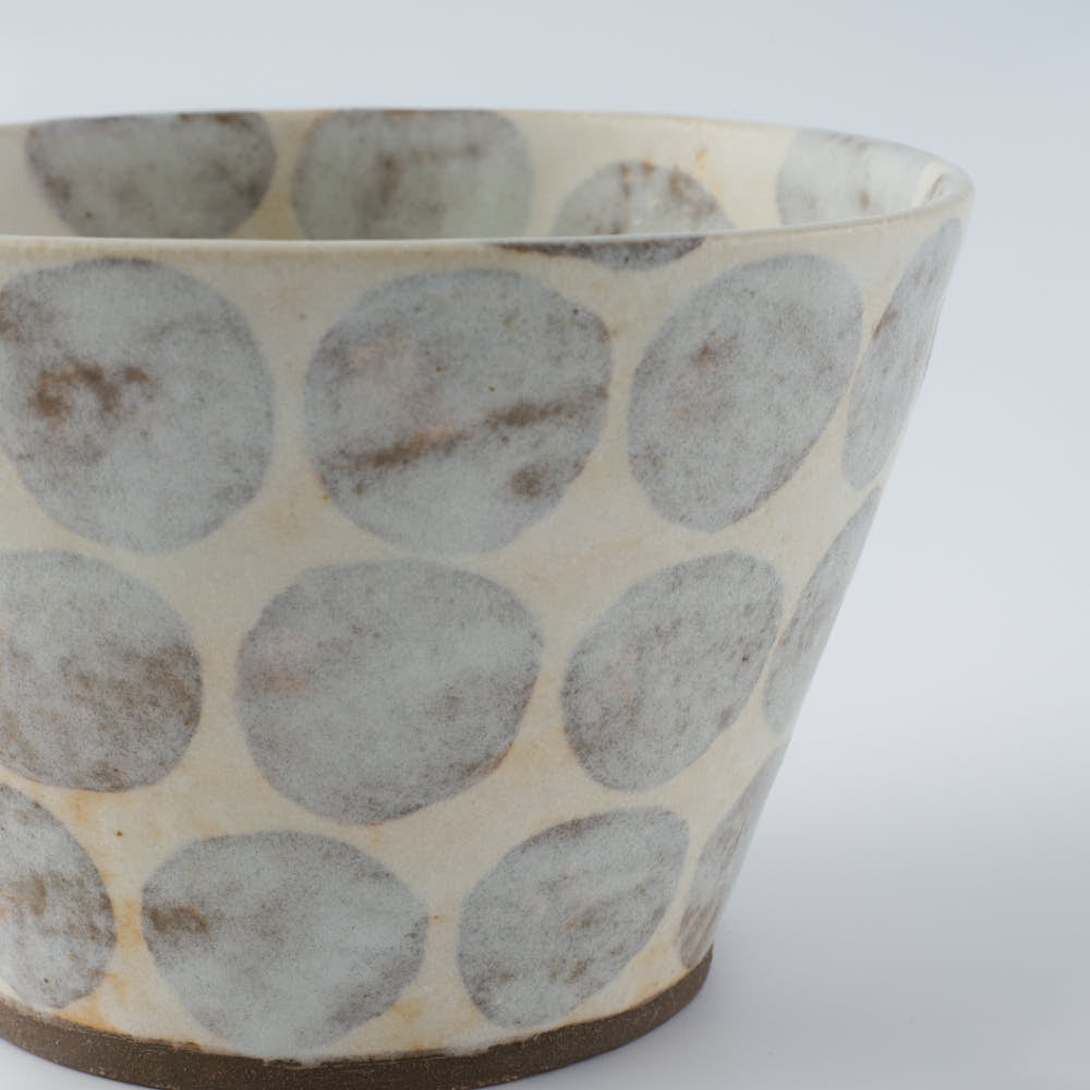 作家 くまがいのぞみ フリーカップ 水玉グレー 作家 くまがいのぞみ 陶磁器作家もの