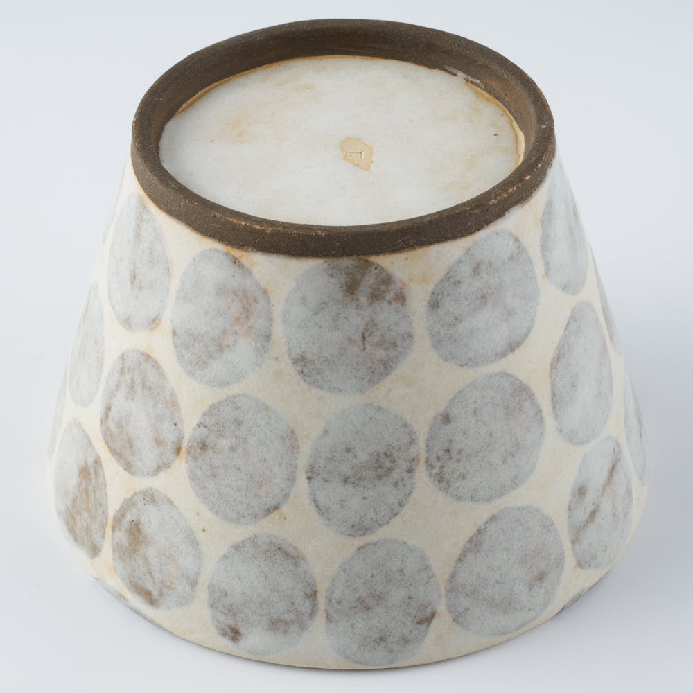 作家 くまがいのぞみ フリーカップ 水玉グレー 作家 くまがいのぞみ 陶磁器作家もの