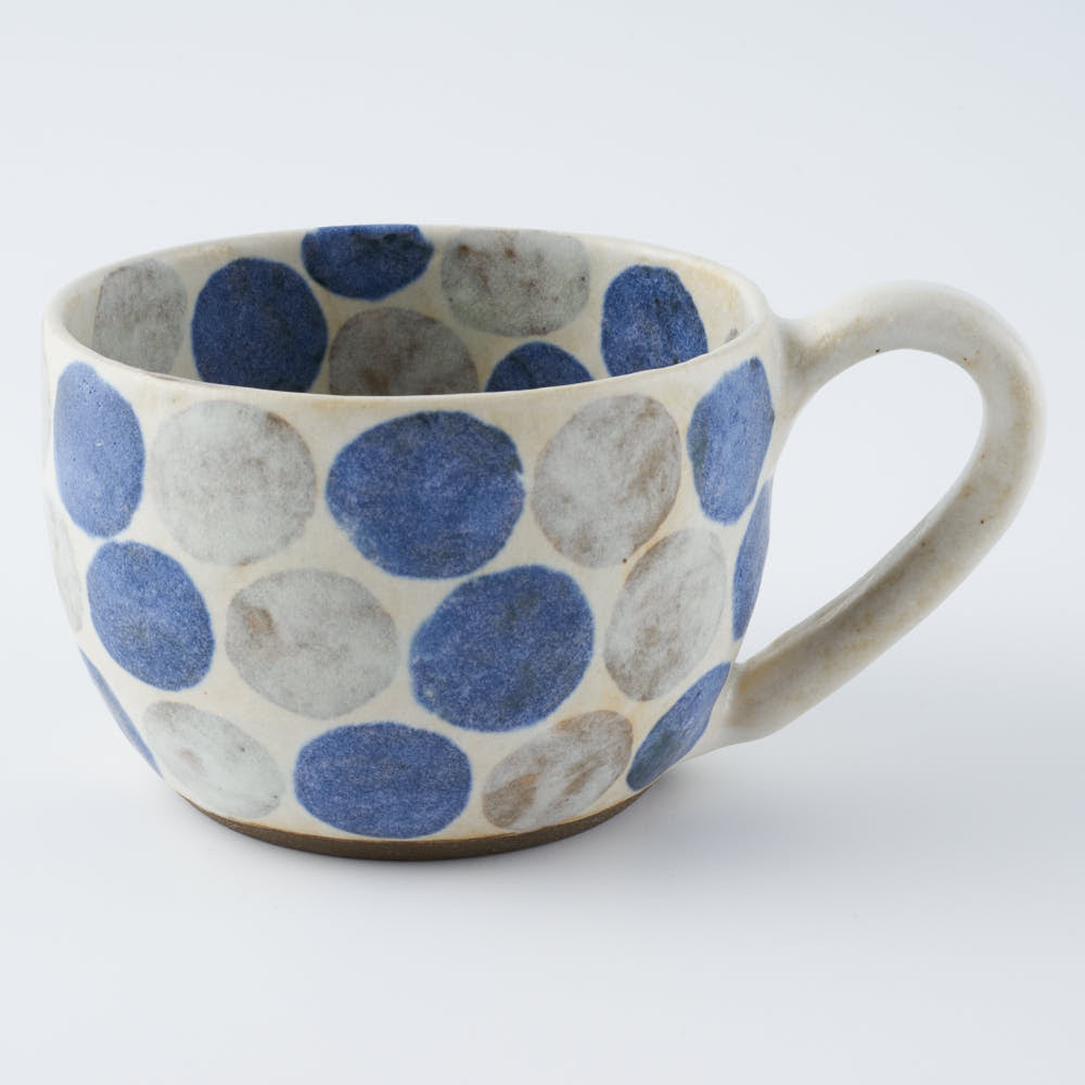 作家 くまがいのぞみ マグカップ 水玉青 ¥3,850 大人の焼き物