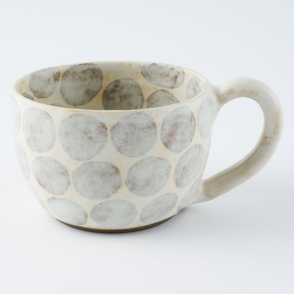 作家 くまがいのぞみ マグカップ 水玉グレー ¥3,850 大人の焼き物