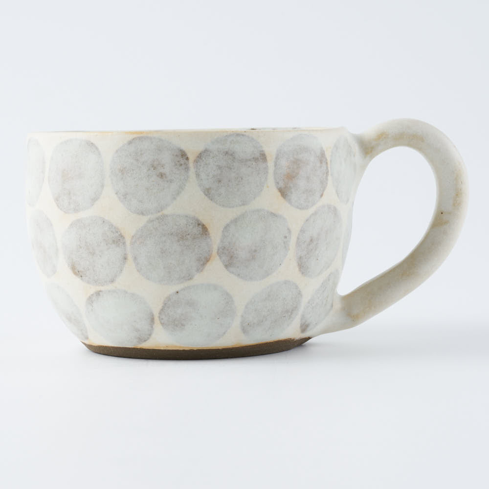 作家 くまがいのぞみ マグカップ 水玉グレー ¥3,850 大人の焼き物