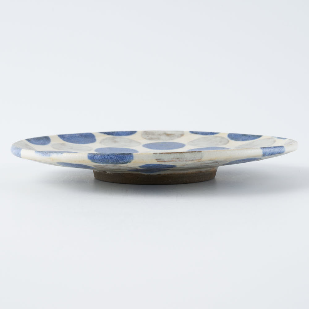 作家 くまがいのぞみ 12cm皿 水玉青 ¥3,080 大人の焼き物