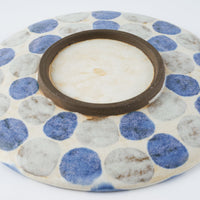 作家 くまがいのぞみ 15cm皿 水玉青 作家 くまがいのぞみ 陶磁器作家もの
