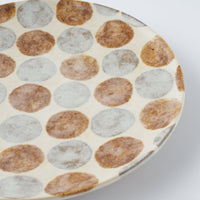 作家 くまがいのぞみ 15cm皿 水玉茶 作家 くまがいのぞみ 陶磁器作家もの