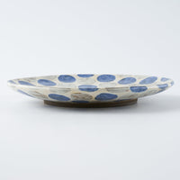 作家 くまがいのぞみ 18cm皿 水玉青 作家 くまがいのぞみ 陶磁器作家もの