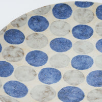 作家 くまがいのぞみ 18cm皿 水玉青 作家 くまがいのぞみ 陶磁器作家もの