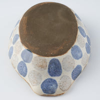 作家 くまがいのぞみ グラタン皿 水玉青 作家 くまがいのぞみ 陶磁器作家もの