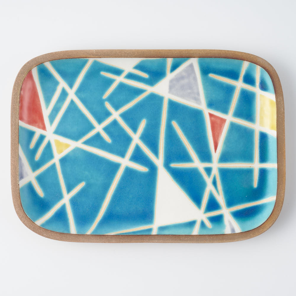 やちむん 一翠窯 長方皿(中) トニー やちむん 一翠窯 やちむん