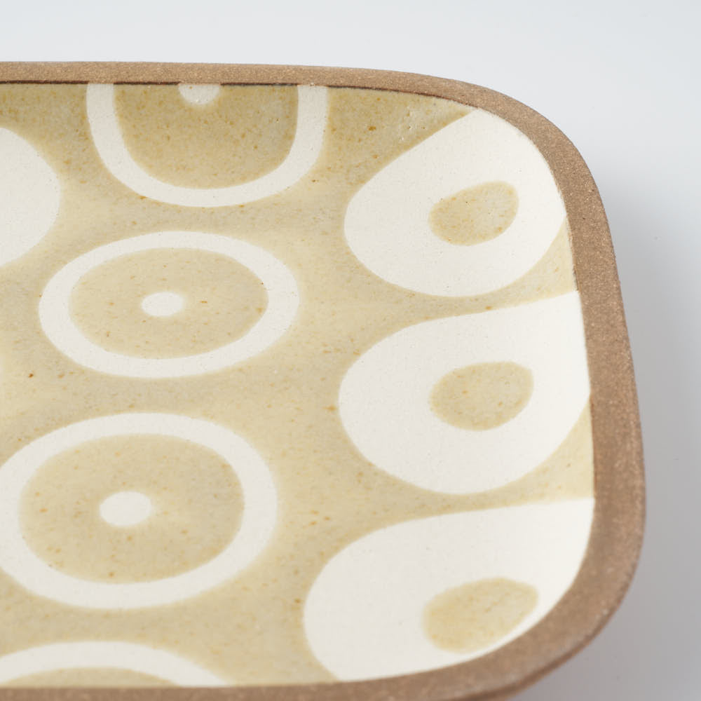 やちむん 一翠窯 長方皿(中) ヘゴ 白(キビ灰) やちむん 一翠窯 やちむん