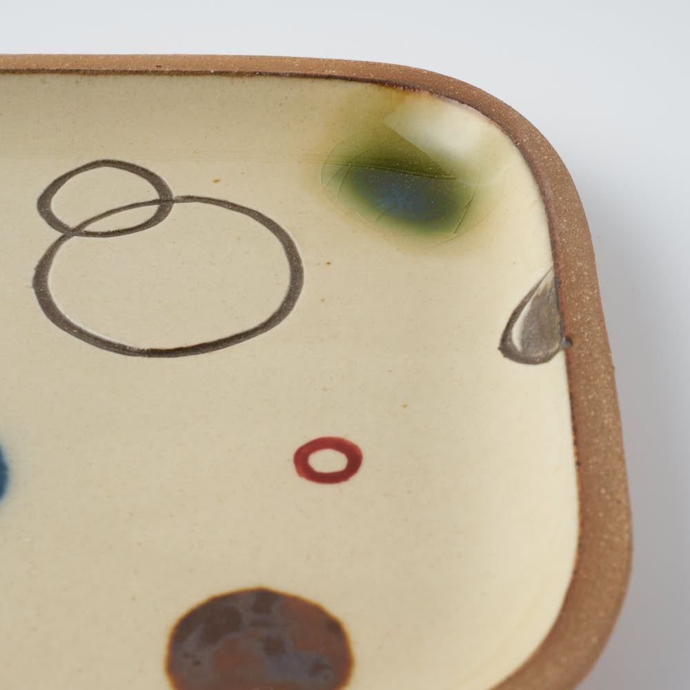 やちむん 一翠窯 長方皿(中) プリズム やちむん 一翠窯 やちむん