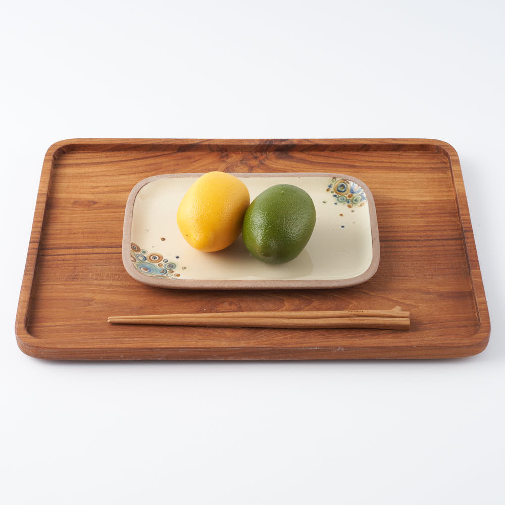 やちむん 一翠窯 長方皿(中) シャボン やちむん 一翠窯 やちむん