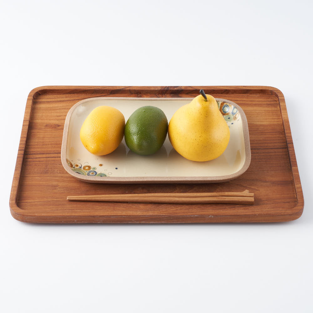 やちむん 一翠窯 長方皿(大) シャボン やちむん 一翠窯 やちむん