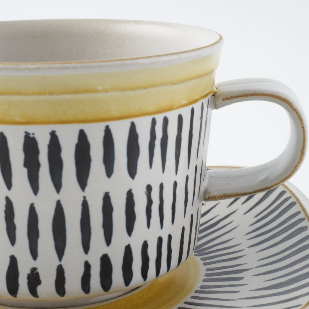 POTPURRI Fajans handpaint カップ&ソーサー Sunny Rain POTPURRI 陶磁器作家もの