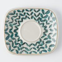 POTPURRI Fajans handpaint カップ&ソーサー Green Reef POTPURRI 陶磁器作家もの