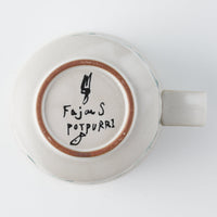 POTPURRI Fajans handpaint カップ&ソーサー Green Reef POTPURRI 陶磁器作家もの