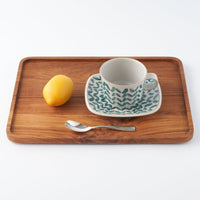 POTPURRI Fajans handpaint カップ&ソーサー Green Reef POTPURRI 陶磁器作家もの