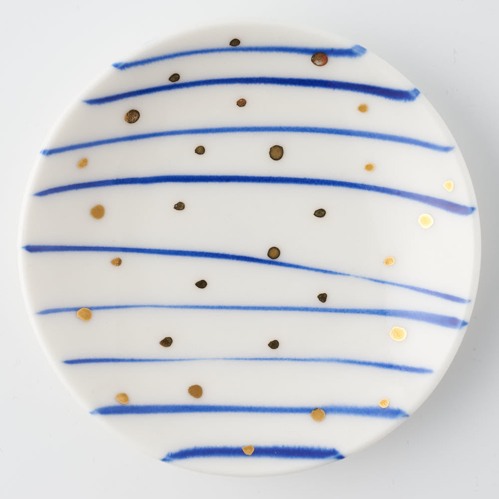 POTPURRI 金群青 川に光 POTPURRI 陶磁器作家もの
