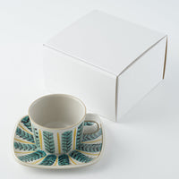 POTPURRI Fajans handpaint カップ&ソーサー Croton POTPURRI 陶磁器作家もの