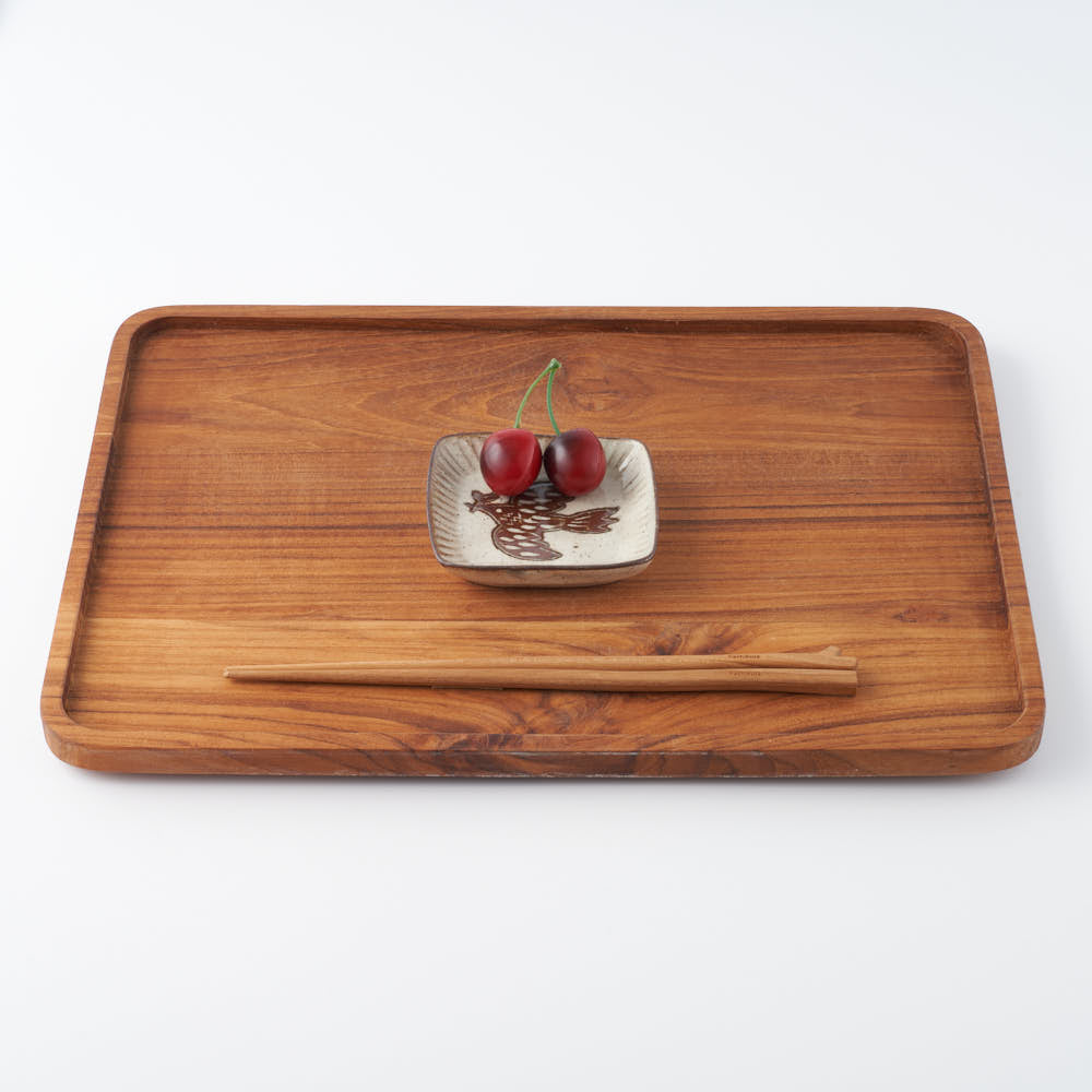 作家 マノメタカヒロ 鳥文象嵌小皿(角)  白 作家 マノメタカヒロ 陶磁器作家もの