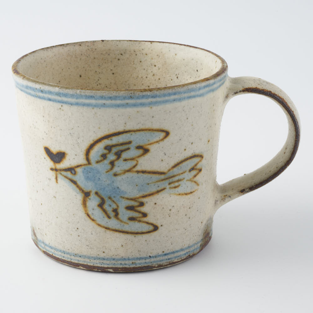 作家 マノメタカヒロ Blue birdマグカップ 作家 マノメタカヒロ 陶磁器作家もの