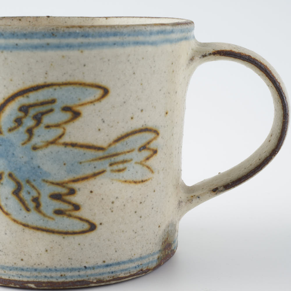 作家 マノメタカヒロ Blue birdマグカップ 作家 マノメタカヒロ 陶磁器作家もの