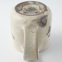 作家 マノメタカヒロ 鳥文象嵌マグカップ 白 作家 マノメタカヒロ 陶磁器作家もの