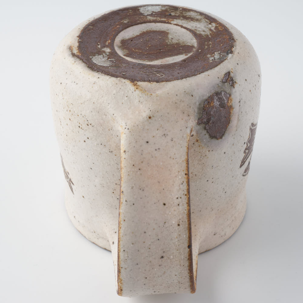 作家 マノメタカヒロ 鳥文象嵌マグカップ ピンク 作家 マノメタカヒロ 陶磁器作家もの