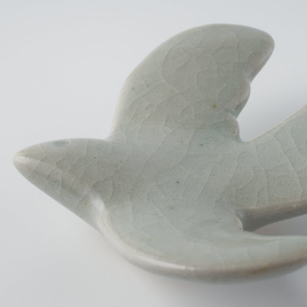 作家 マノメタカヒロ 鳥箸置き 白 作家 マノメタカヒロ 陶磁器作家もの