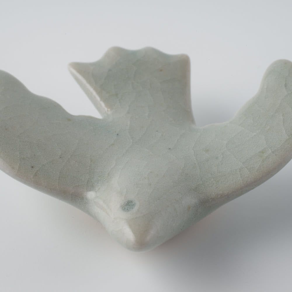 作家 マノメタカヒロ 鳥箸置き 白 作家 マノメタカヒロ 陶磁器作家もの