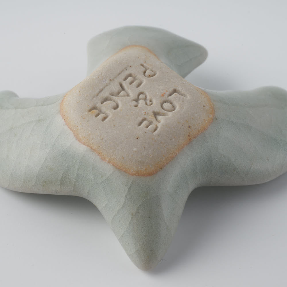 作家 マノメタカヒロ 鳥箸置き 白 作家 マノメタカヒロ 陶磁器作家もの