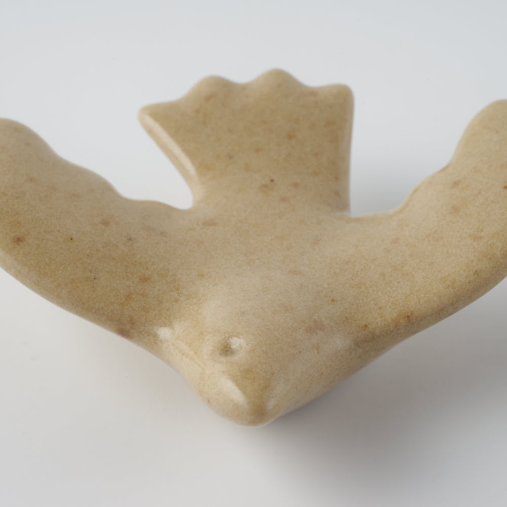 作家 マノメタカヒロ 鳥箸置き 黄 作家 マノメタカヒロ 陶磁器作家もの