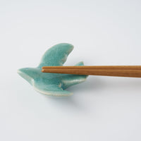 作家 マノメタカヒロ 鳥箸置き 青 作家 マノメタカヒロ 陶磁器作家もの