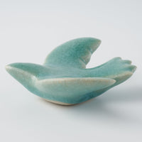 作家 マノメタカヒロ 鳥箸置き 青 作家 マノメタカヒロ 陶磁器作家もの