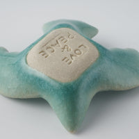 作家 マノメタカヒロ 鳥箸置き 青 作家 マノメタカヒロ 陶磁器作家もの