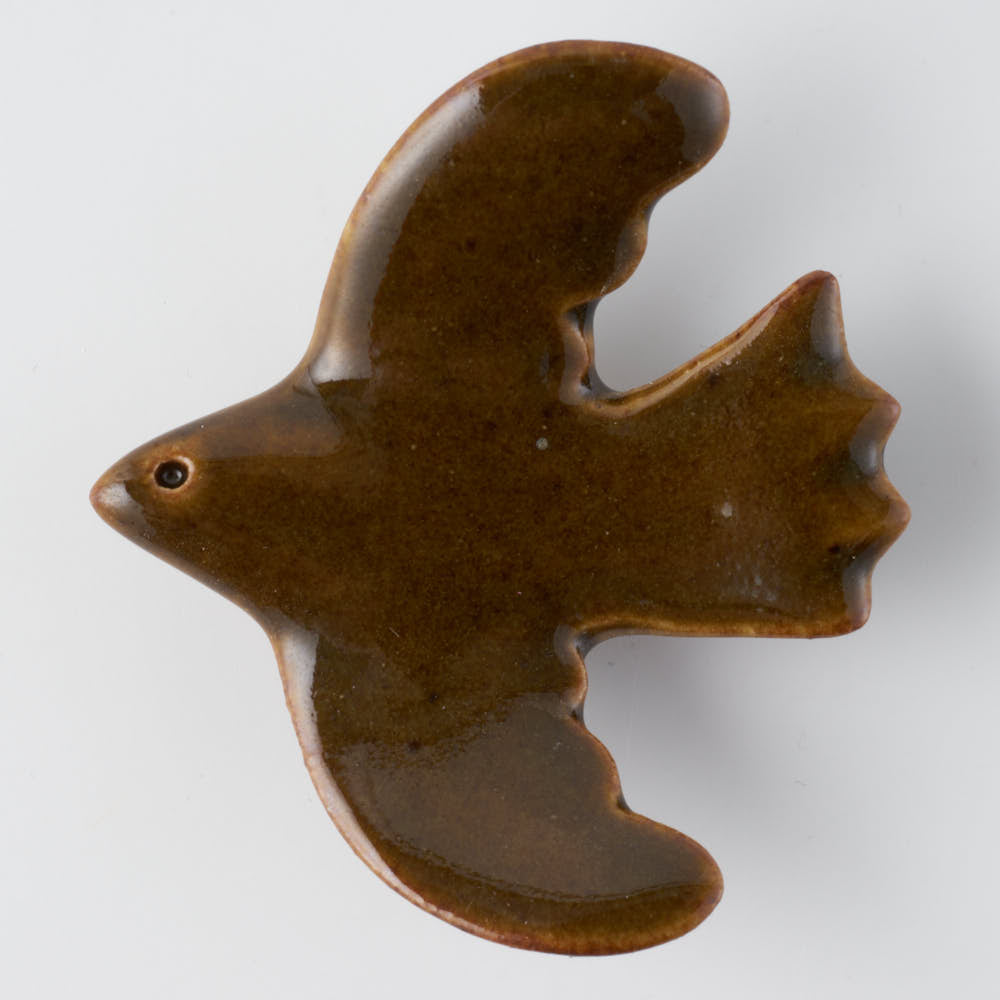 作家 マノメタカヒロ 鳥箸置き 茶 作家 マノメタカヒロ 陶磁器作家もの