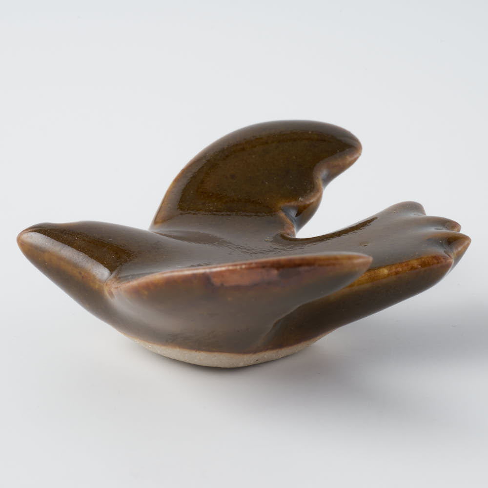 作家 マノメタカヒロ 鳥箸置き 茶 作家 マノメタカヒロ 陶磁器作家もの