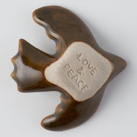 作家 マノメタカヒロ 鳥箸置き 茶 作家 マノメタカヒロ 陶磁器作家もの