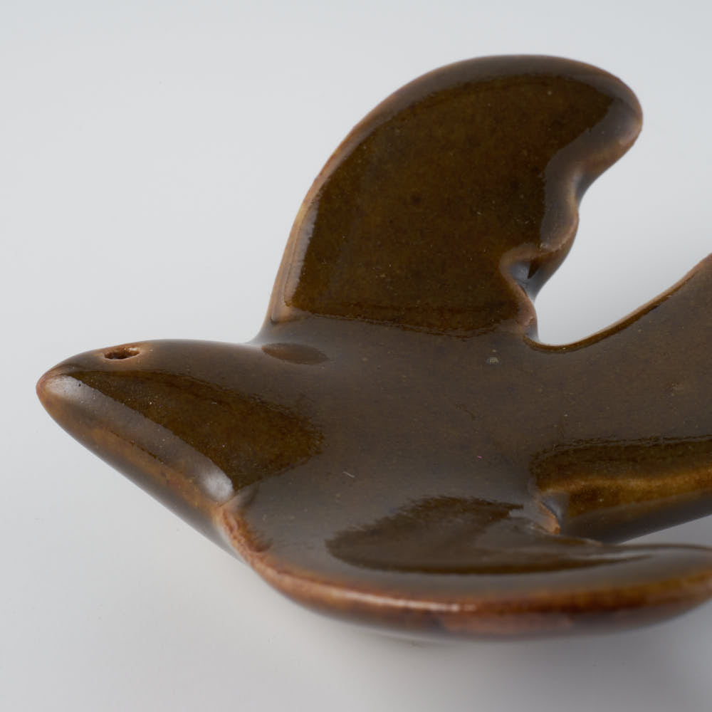 作家 マノメタカヒロ 鳥箸置き 茶 作家 マノメタカヒロ 陶磁器作家もの