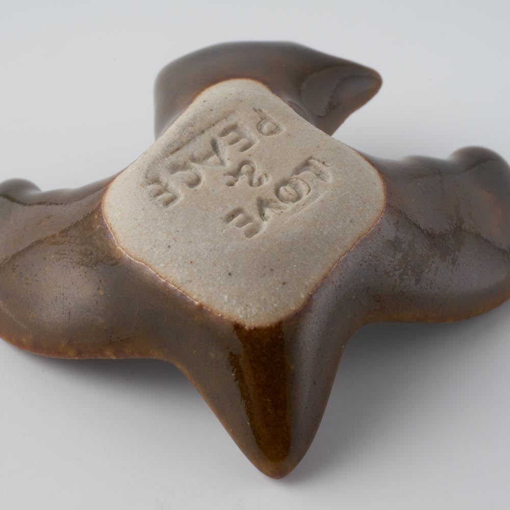 作家 マノメタカヒロ 鳥箸置き 茶 作家 マノメタカヒロ 陶磁器作家もの