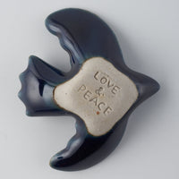 作家 マノメタカヒロ 鳥箸置き 紺 作家 マノメタカヒロ 陶磁器作家もの