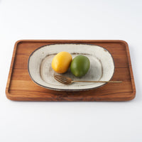 作家 マノメタカヒロ スクラッチ長方皿(大) 作家 マノメタカヒロ 陶磁器作家もの