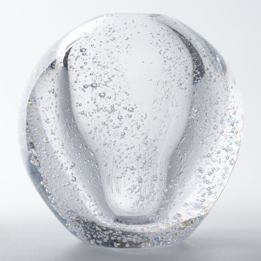 ガラス作家 村石信茂 水の球体(大) さざ波硝子店 ガラスもの