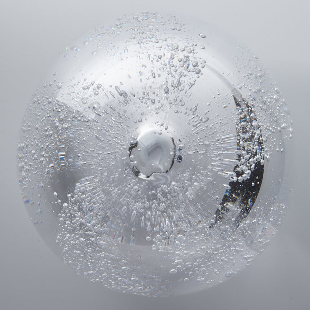 ガラス作家 村石信茂 水の球体(大) さざ波硝子店 ガラスもの