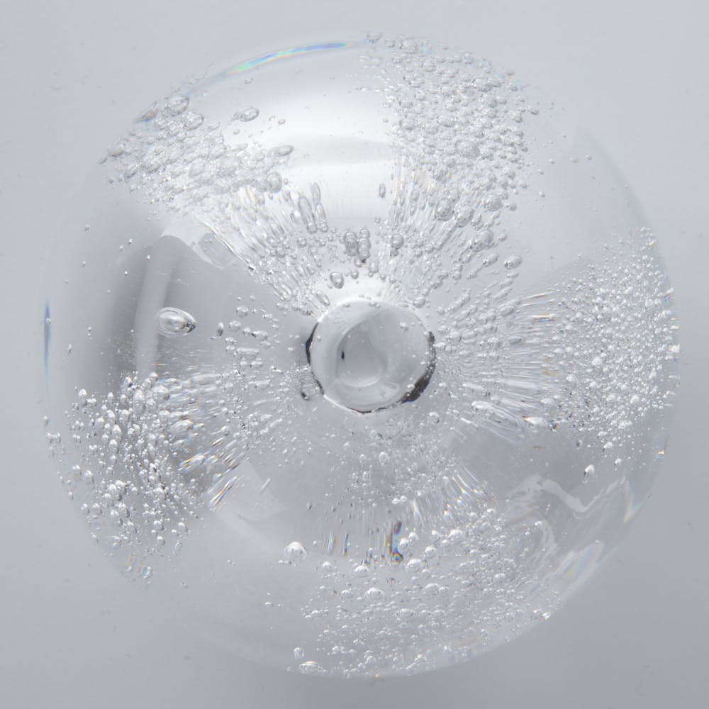 ガラス作家 村石信茂 水の球体(小) さざ波硝子店 ガラスもの