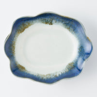 作家 水谷和音 変形小皿(アイアンブルー) 作家 水谷和音 陶磁器作家もの