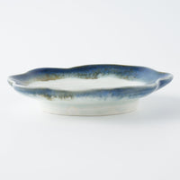 作家 水谷和音 変形小皿(アイアンブルー) 作家 水谷和音 陶磁器作家もの
