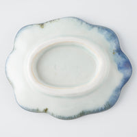 作家 水谷和音 変形小皿(アイアンブルー) 作家 水谷和音 陶磁器作家もの